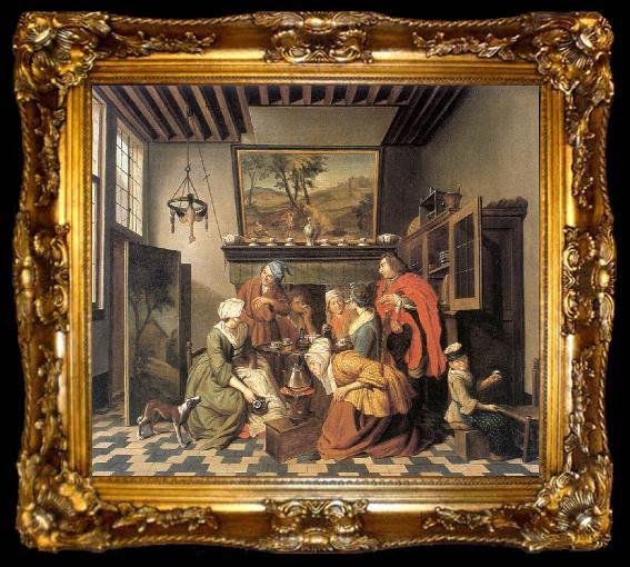 framed  HOREMANS, Jan Jozef II The Marriage Contract sfg, ta009-2